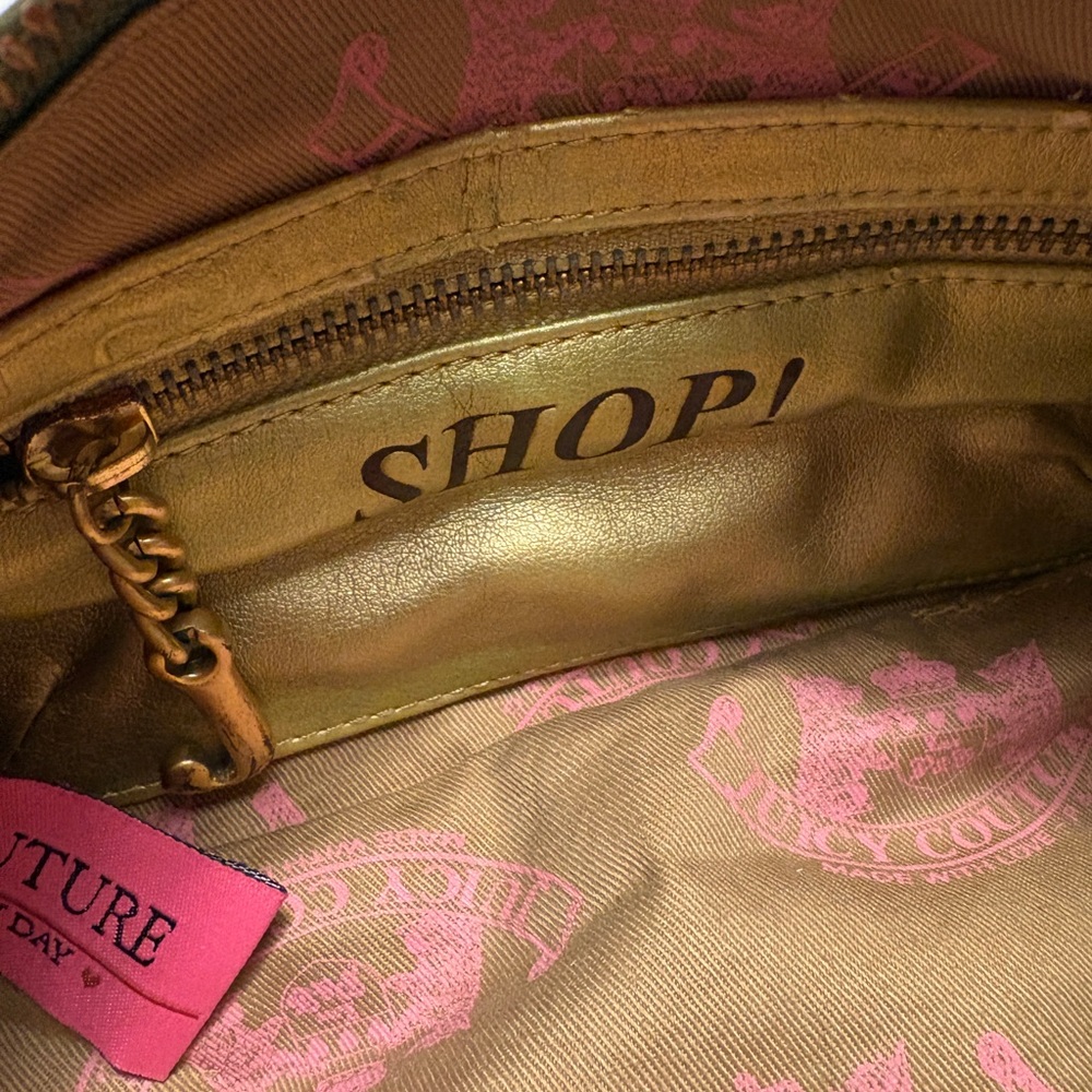 Juicy Couture Velour Pink and Green Women's Bag - Picture 9 of 11